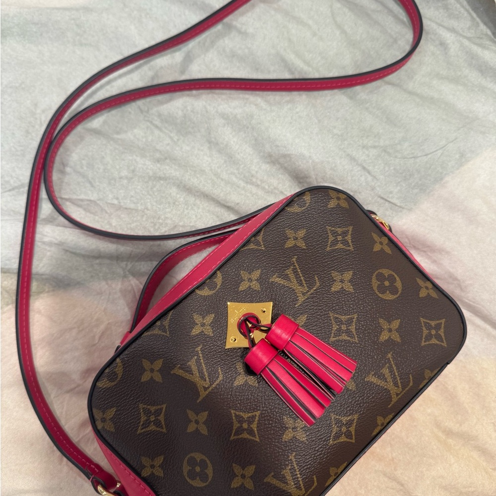 Louis Vuitton Brown and Pink Monogram Crossbody Bag